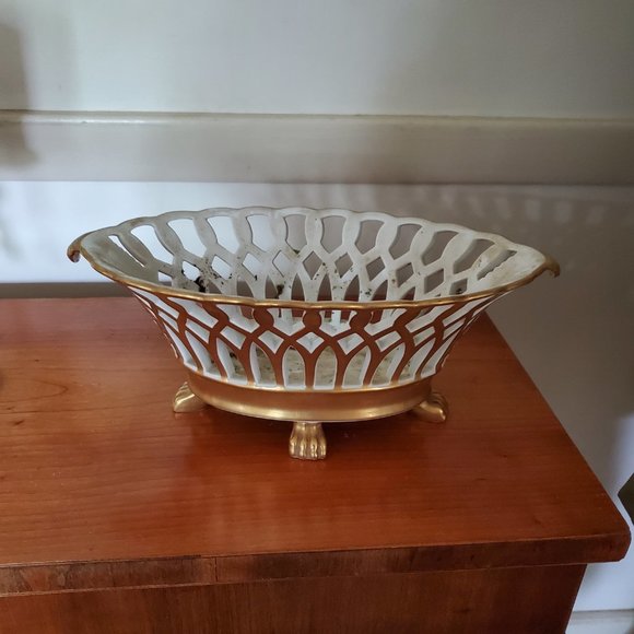 Vintage French Glass Beaded Flowers & Vase in Pink/White/Yellow. Bouquet 18"w. - Picture 9 of 11